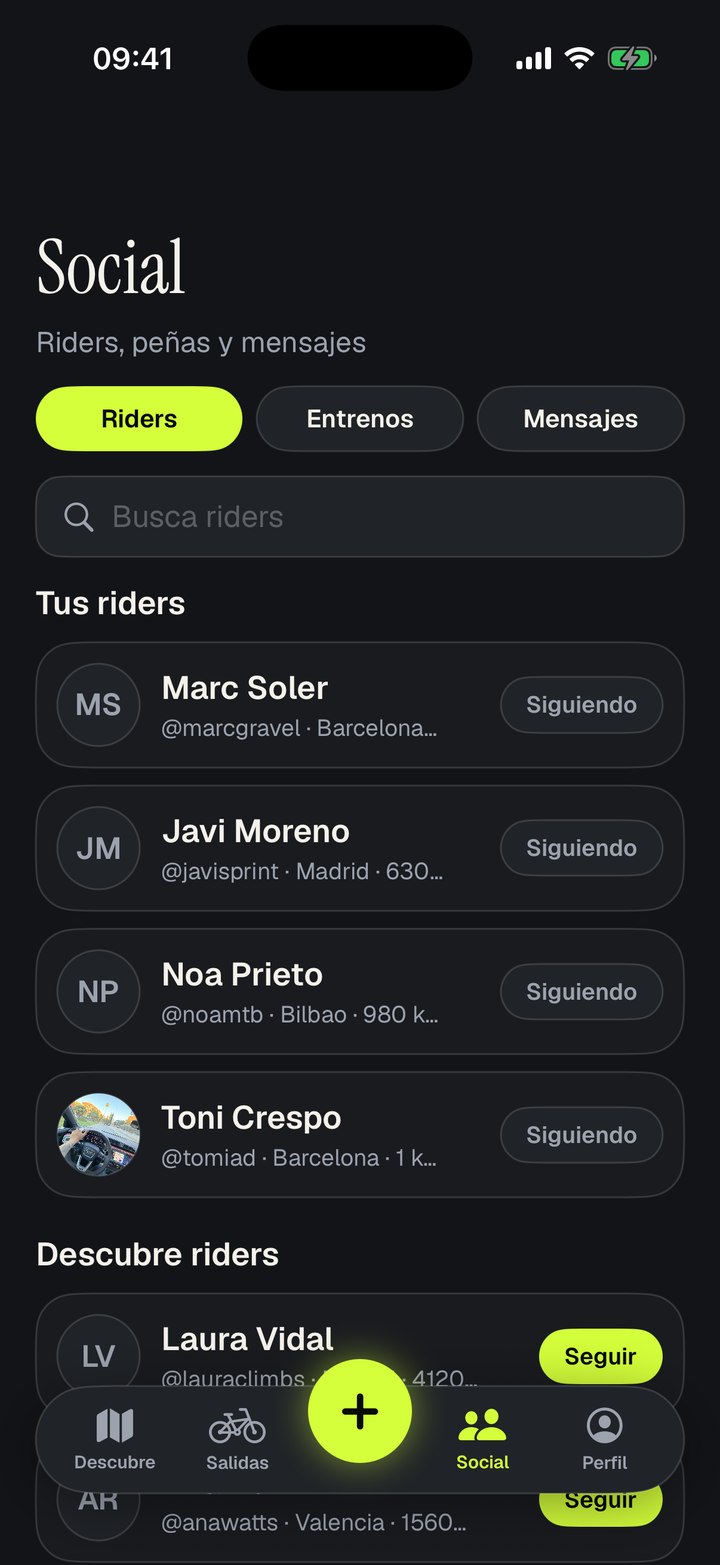 Riders y peñas